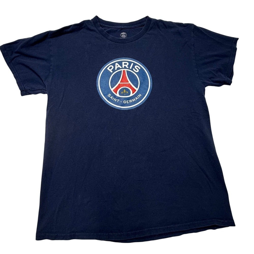 Paris‎ Saint-Germain PSG Navy Blue Graphic Soccer T-Shirt Mens Large